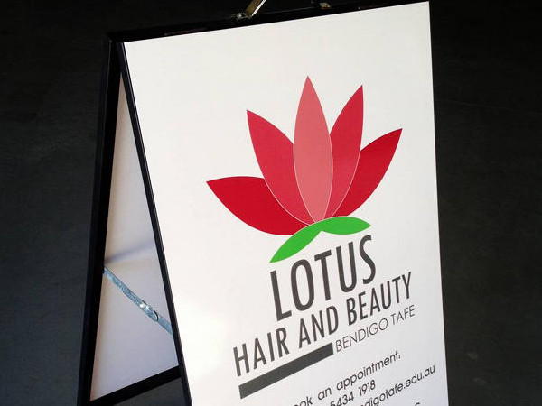 Lotus Hair & Beauty (BRIT) A-Frame / A-Board signs - SignMob (Signmaker Central VIC)